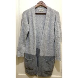 Thread Supply Cozy Cloud Wrap Cardigan Sweater Womens OSFM Gray Colorblock Soft